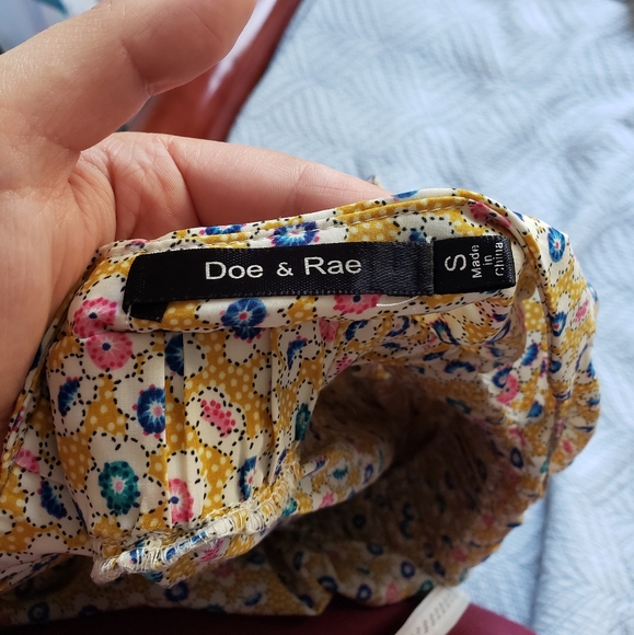 Doe & Rae Mini Floral Ruffled Halter Open Back Summer Dress Small - Picture 3 of 5